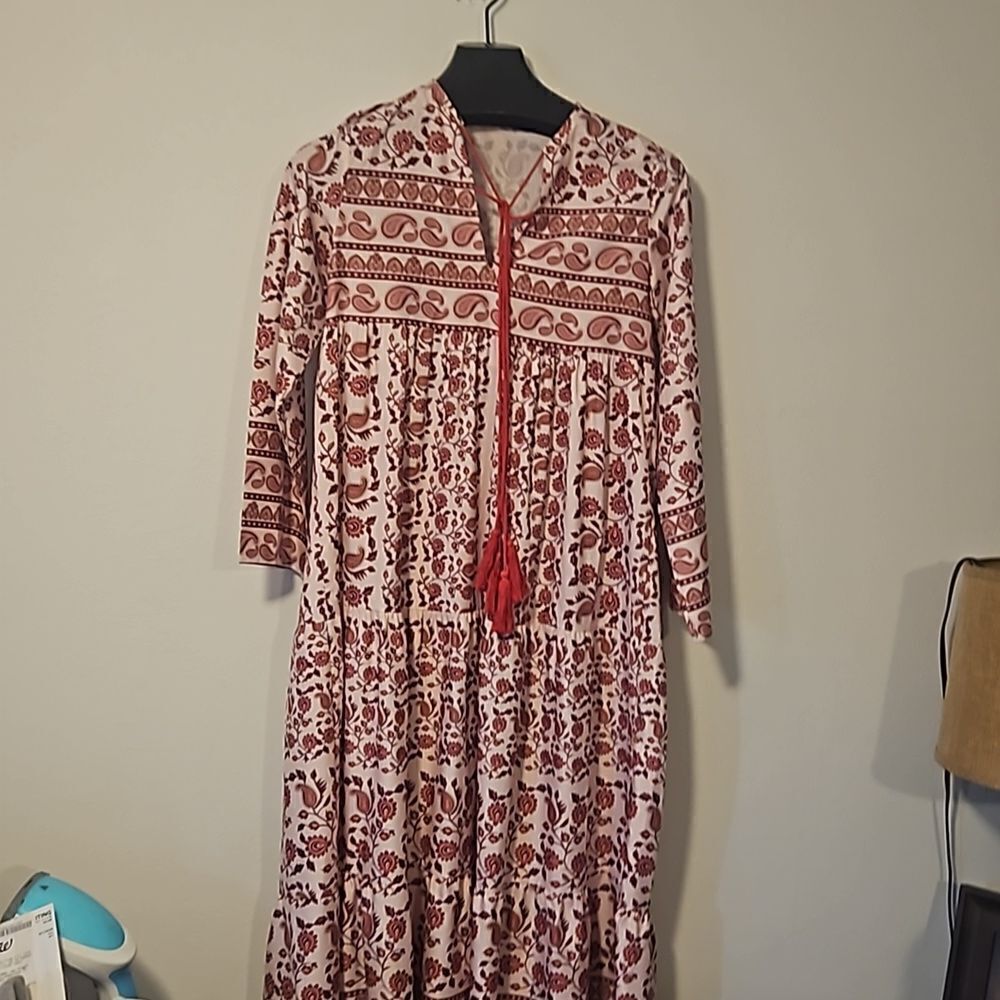 Unbranded woman boho long dress  pink M